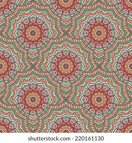 Indian seamless pattern. Vintage decorative elements. Hand drawn background. Islam, Arabic, Indian, ottoman motifs.
