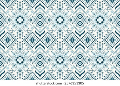 Indian seamless pattern,geometric ethnic floral seamless pattern,vector illustration,geometric oriental pattern traditional,Aztec style,abstract background.design for texture,fabric,clothing,decor.