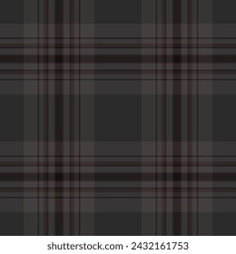 Indian seamless texture tartan, kitchen fabric background plaid. Collection pattern textile check vector in dark and grey color.
