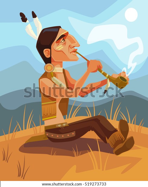 Vector De Stock Libre De Regalias Sobre El Chaman Indio Es El Personaje