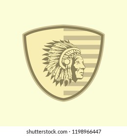 Indian Shield Element Logo