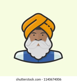 Indian Sikh In Turban