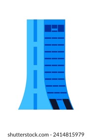 Indian skyscraper - modern flat design style single isolated image. Neat detailed illustration of modern form of housing, due to overpopulation in the country. Technological buildings, urban realities