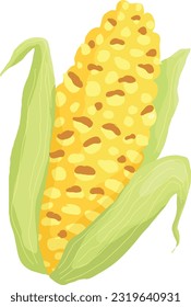 Ilustración vectorial de maíz de chuleta india.