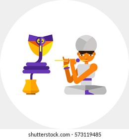 Indian Snake Charmer Icon