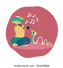 Indian snake charmer - Illustration