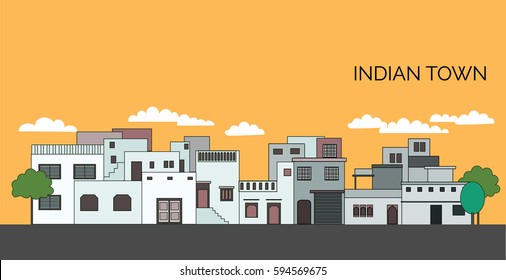 Indian / South East Asian Town Skyline.