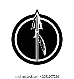 Indian Spear Logo Vector Design Template.