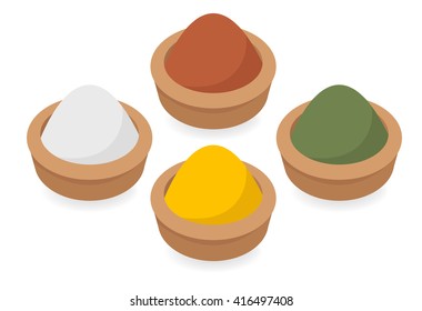 Indian Spices Icon, Cartoon Style