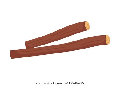 Indian Spices Licorice Root Healing Dry Herb Natural Culinary Ingredient Vector Medicinal Flavor Traditional Organic