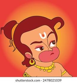 Indian Spiritual God Hanuman Jayanti Bajrang Bali Celebration Social Media Post Template
