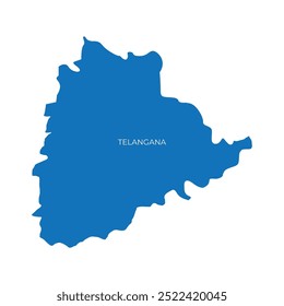 Ilustração de vetor plano de mapas de estado indiano | Silhueta Azul com Nomes de Estado Incluindo Maharashtra, Gujarat, Kerala, Tamil Nadu e Mais