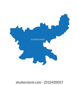 Ilustração de vetor plano de mapas de estado indiano | Silhueta Azul com Nomes de Estado Incluindo Maharashtra, Gujarat, Kerala, Tamil Nadu e Mais