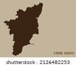 Indian state Tamil nadu  map vector , Tamil Nadu  map . 