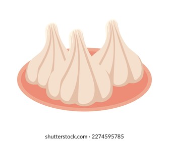 indian steamed food isolated icon