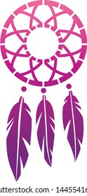 indian stencil art dream catcher