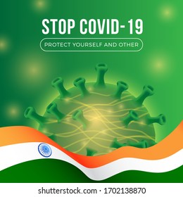 Indian Stop Covid-19 Corona Virus Vector