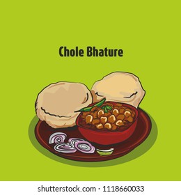 Indian Street Food Chole Bhature