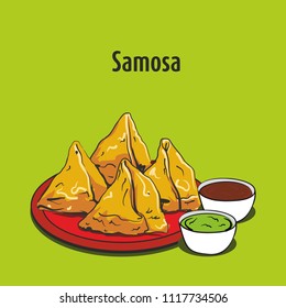 Indian Street Food Samosa