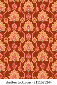 Indian style abstract seamless pattern background