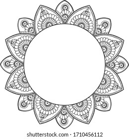 Indian Style Black Outline On Transparent Stock Vector (Royalty Free ...