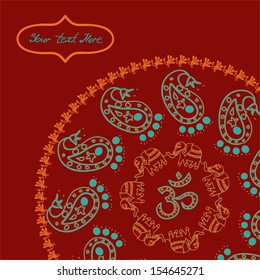 Indian style circle background for your design