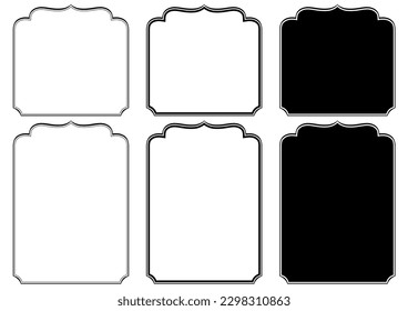 Indian style decorative frame set. Vector data.