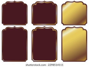 Indian style decorative frame set. Vector data.