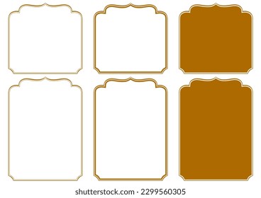 Indian style decorative frame set. Vector data.