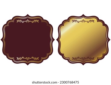 Indian style decorative frame set. Vector data.