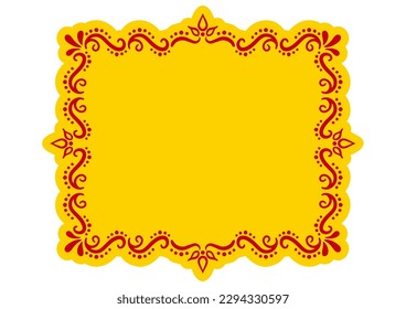 Indian style decorative frame. Vector data.
