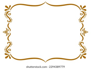 Indian style decorative frame. Vector data.