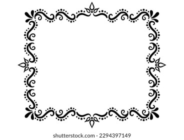 Indian style decorative frame. Vector data.