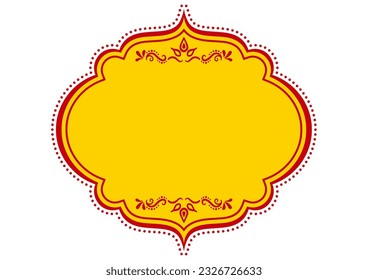 Indian style decorative frame. Vector data.