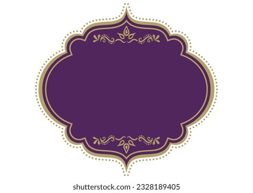 Indian style decorative frame. Vector data.