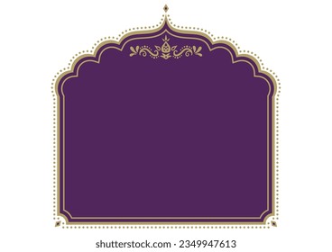 Indian style decorative frame. Vector data.
