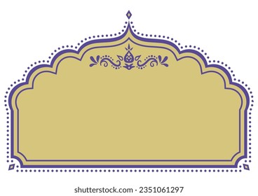 Indian style decorative frame. Vector data.