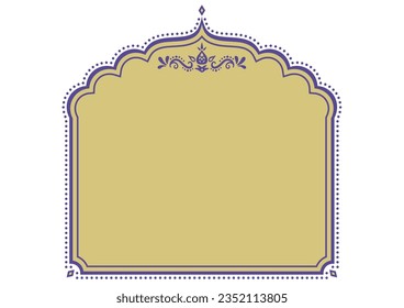 Indian style decorative frame. Vector data.