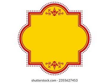 Indian style decorative frame. Vector data.