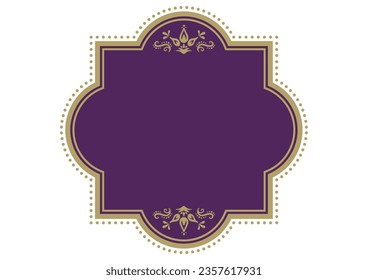 Indian style decorative frame. Vector data.