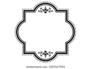 Indian style decorative frame. Vector data.