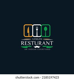 Indian Style Food Or Resturant Logo Design Template