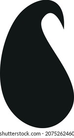 Indian style  simple mango design icon sign.  Embroidery symbols and signs.