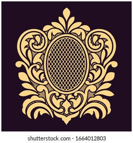Indian style vector frame for invitation card and ornament.
