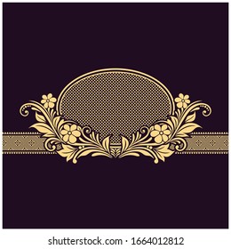 Indian style vector frame for invitation card and ornament.