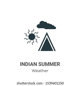 Indian summer vector icon on white background. Flat vector indian summer icon symbol sign from modern weather collection for mobile concept and web apps design.