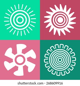 Indian sun symbol. Vector logo