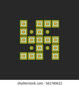 Indian swastika symbol simple flat icon on background