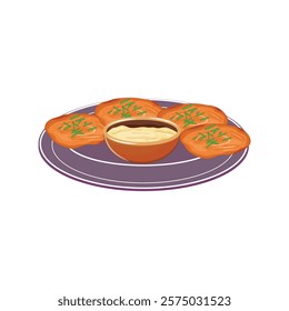 Indian sweet Malpua with Rabri, a creamy dessert combination for Holi celebrations and festivals