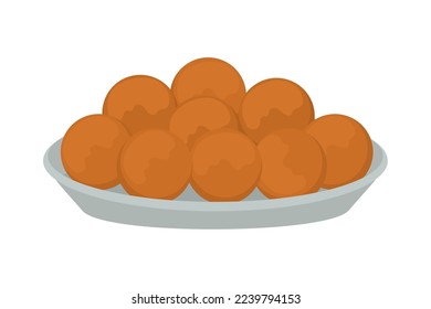 icono de dulces indios sobre fondo blanco